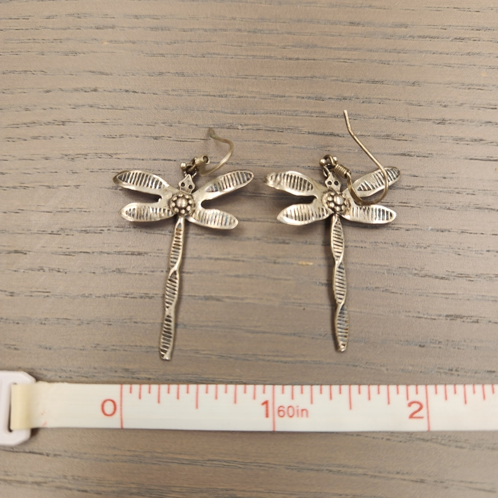 Stainless steel dragonfly earrings